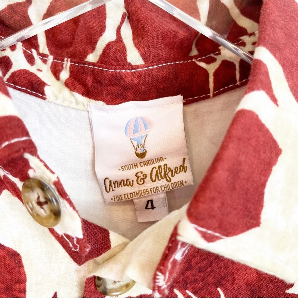 Anna & Alfred | Toddler Boys Moose Bear Print Button Down Shirt - Picture 4 of 5
